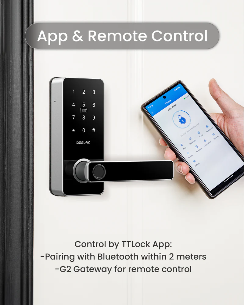 Unlocking Convenience: Introducing DESLOC B200L Fingerprint Smart Lock with Handle & G2 Gateway Set
