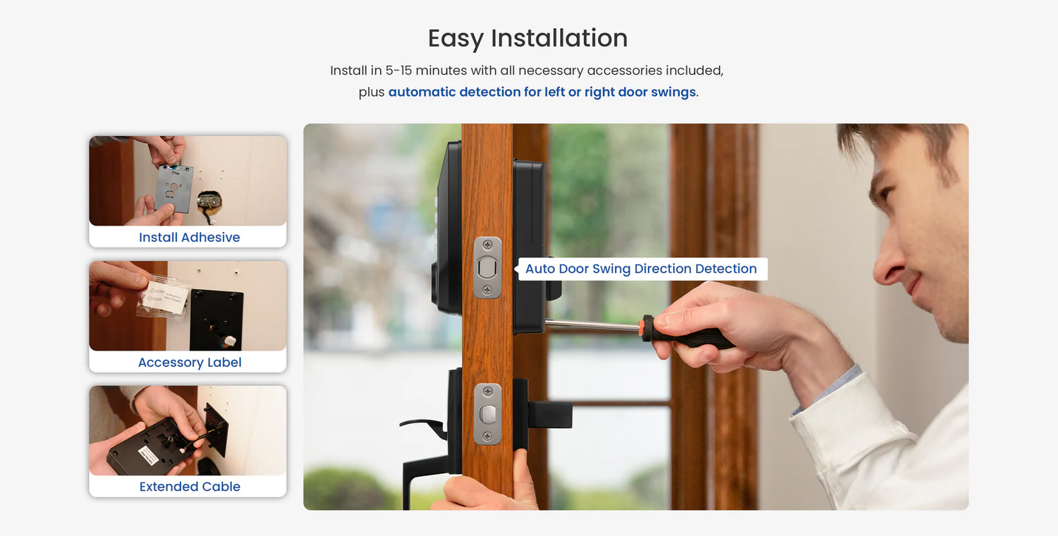 Simplifying Security with the Easy Installation of the DESLOC C110 Fingerprint Smart Lock