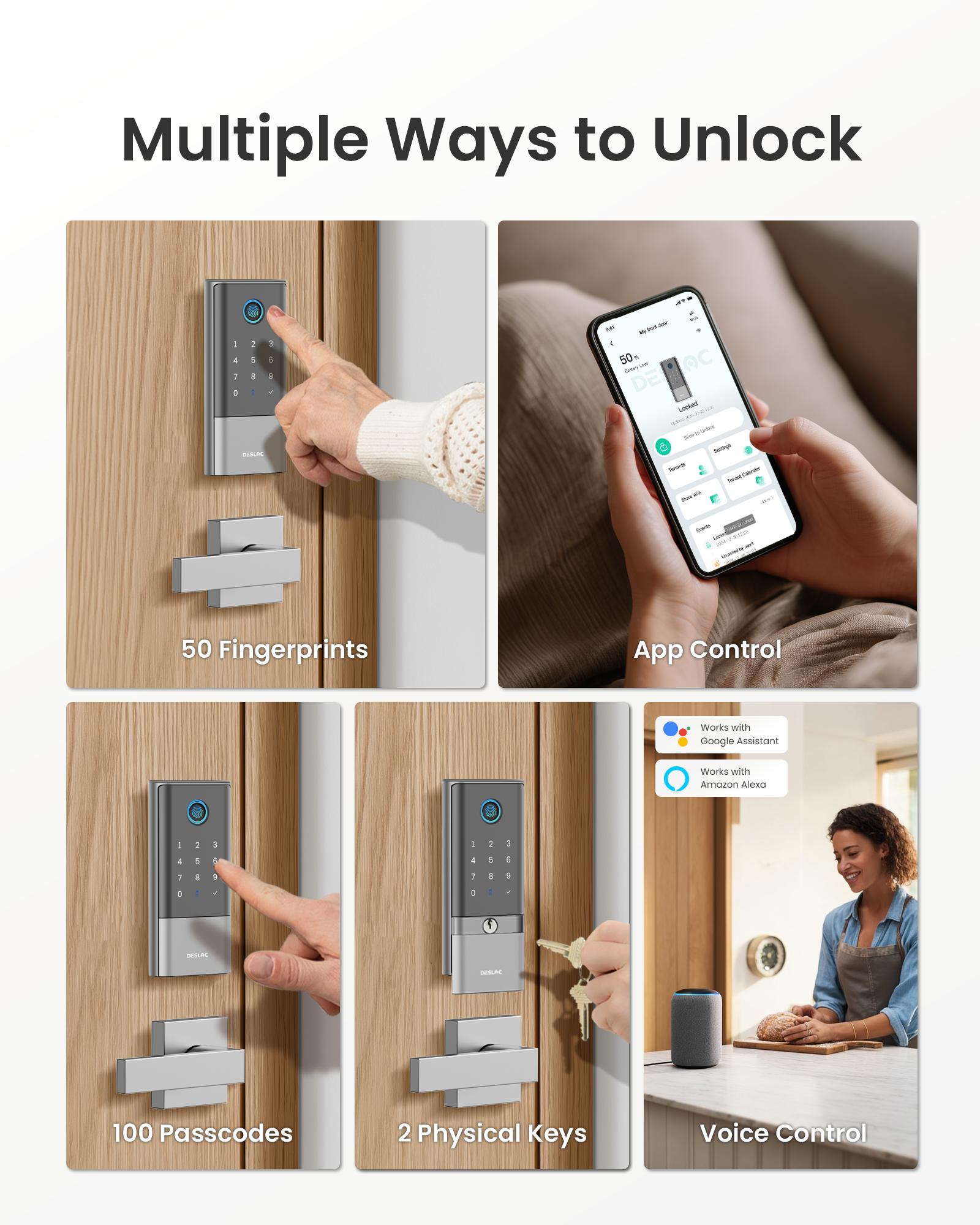 DESLOC Smart Lock K120 with Lever Handles