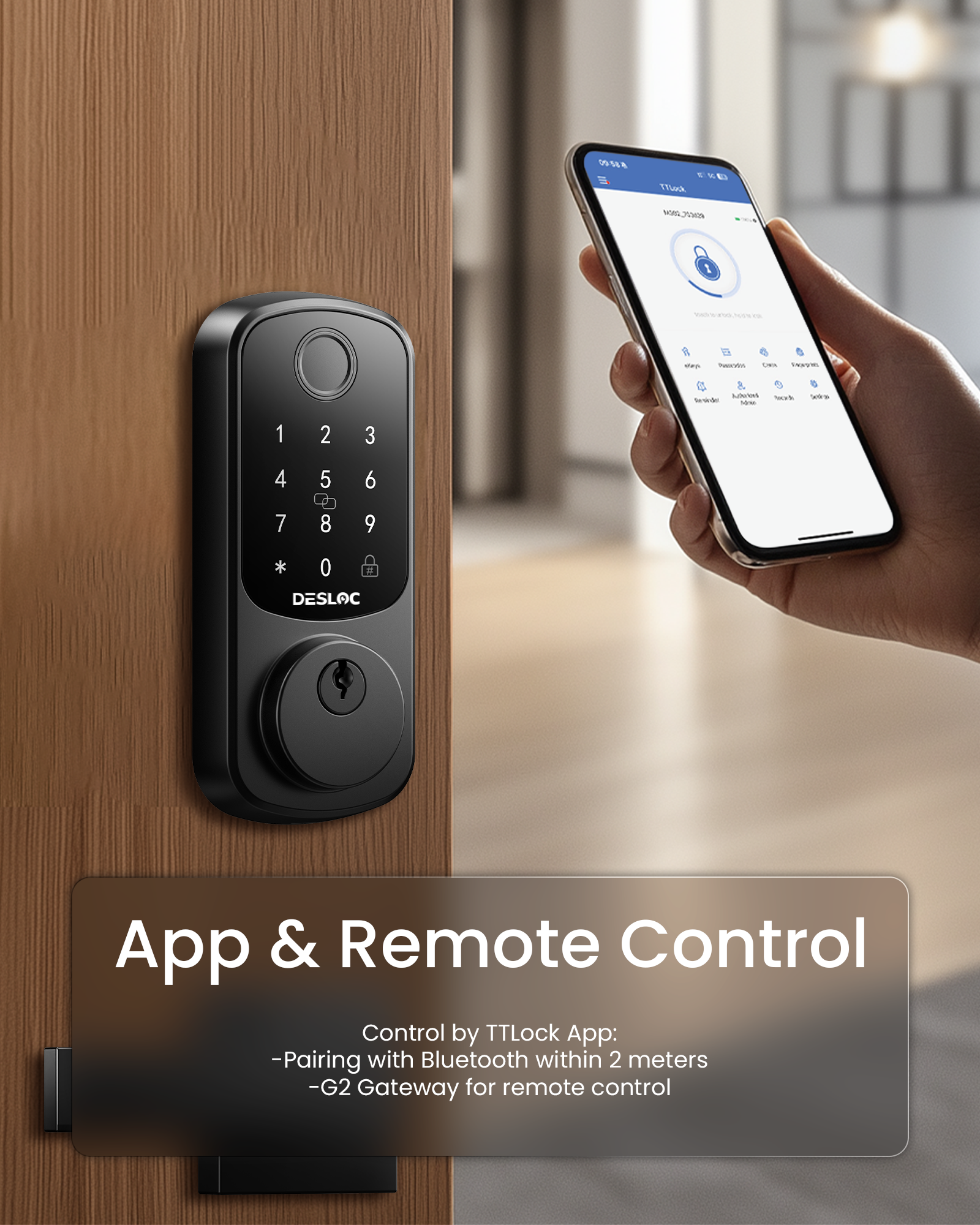 DESLOC Smart Lock B200 Fingerprint Smart Door Lock for Home - DESLOC