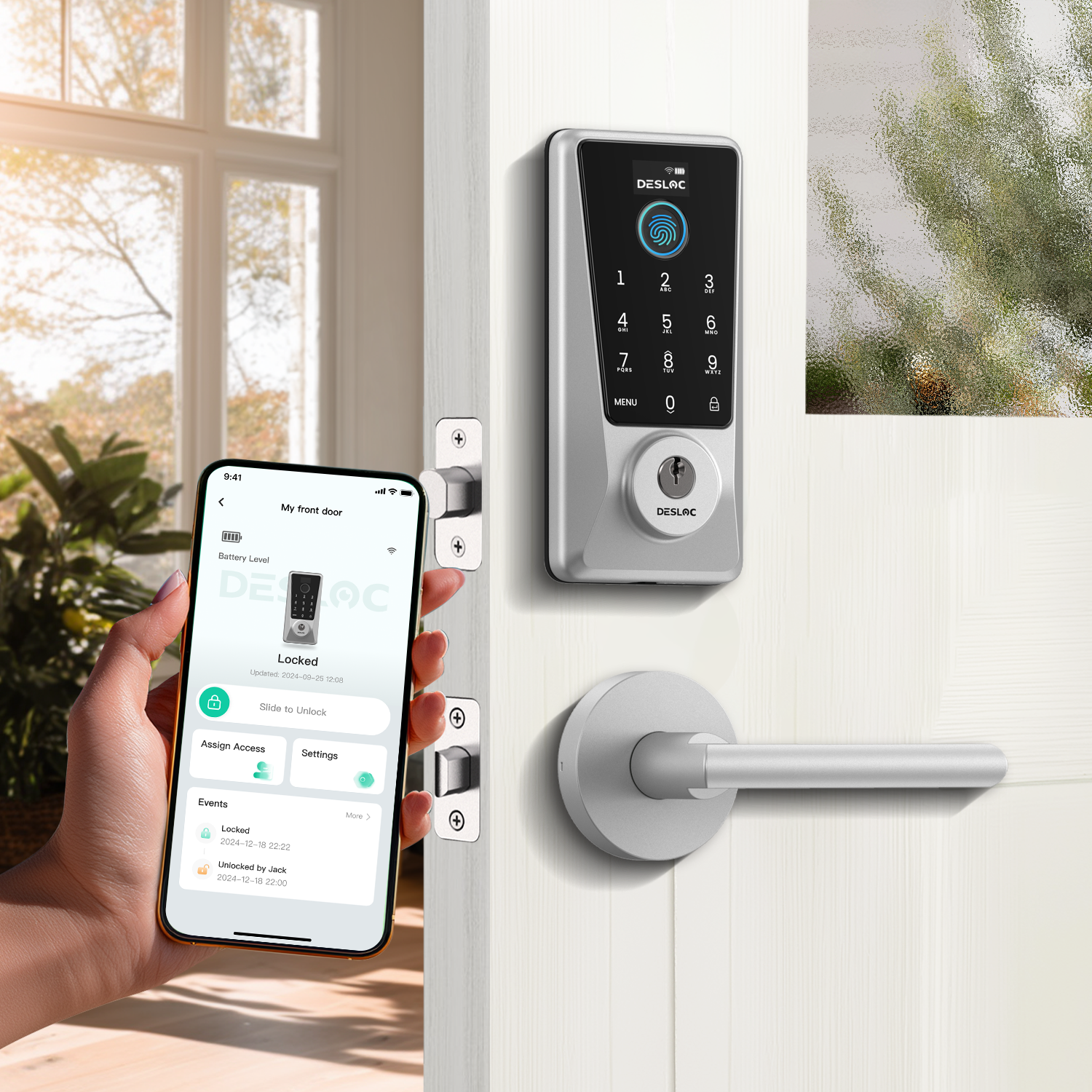 DESLOC D110 Plus Smart Lock with 2 Lever Handles