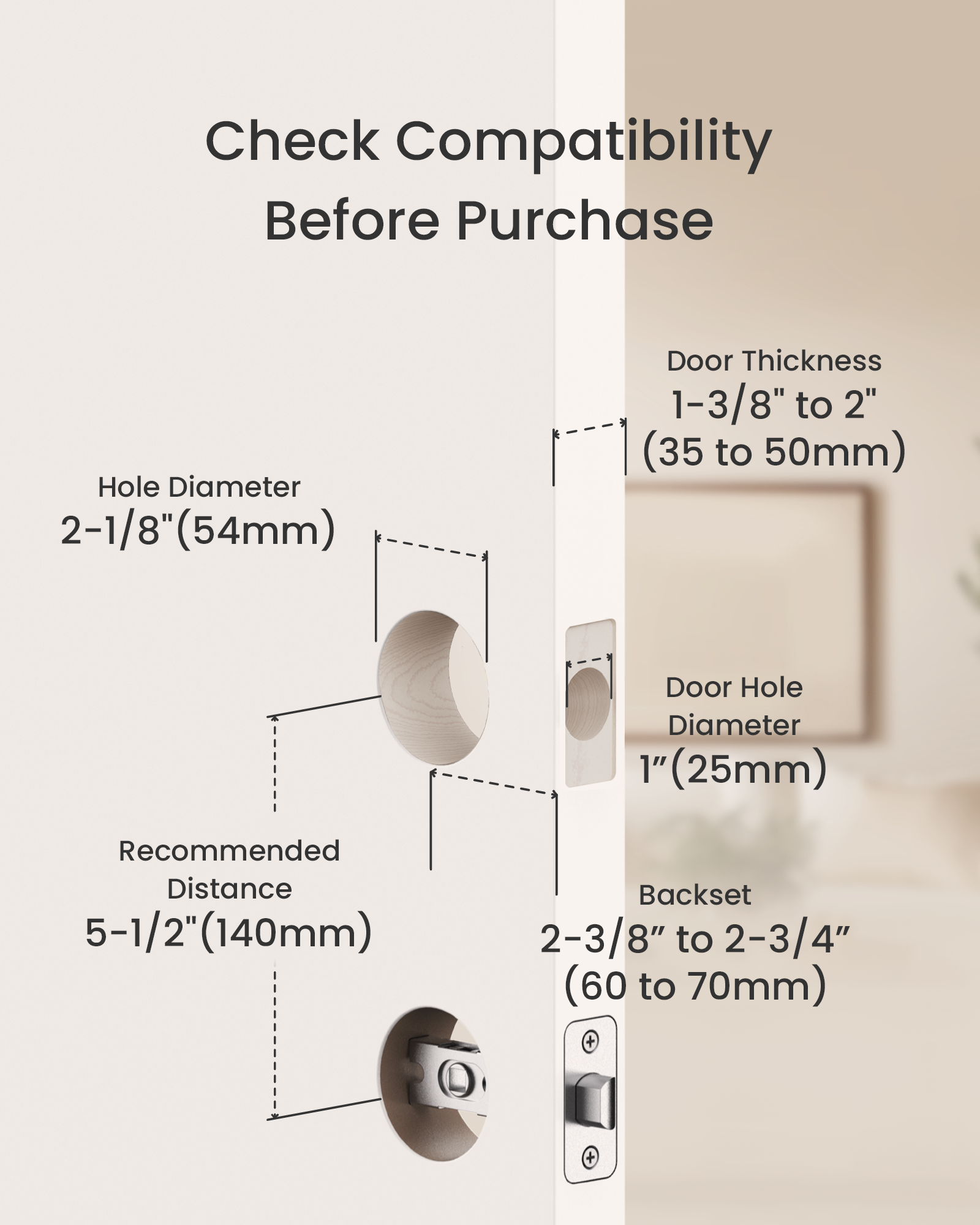 DESLOC D110 Plus Built-in WiFi Smart Lock with LockVue