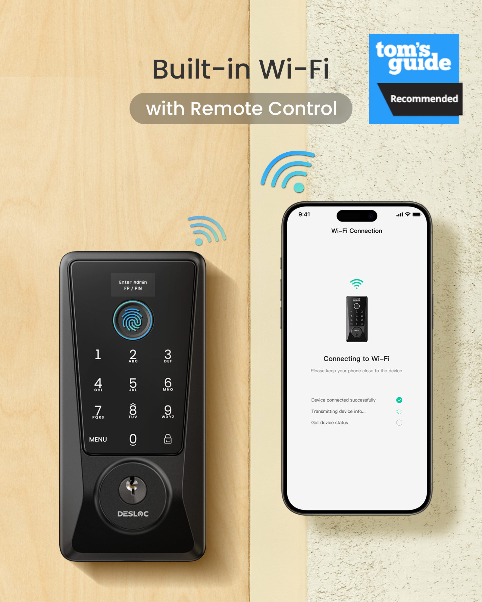 DESLOC D110 Plus Smart Lock with 2 Lever Handles