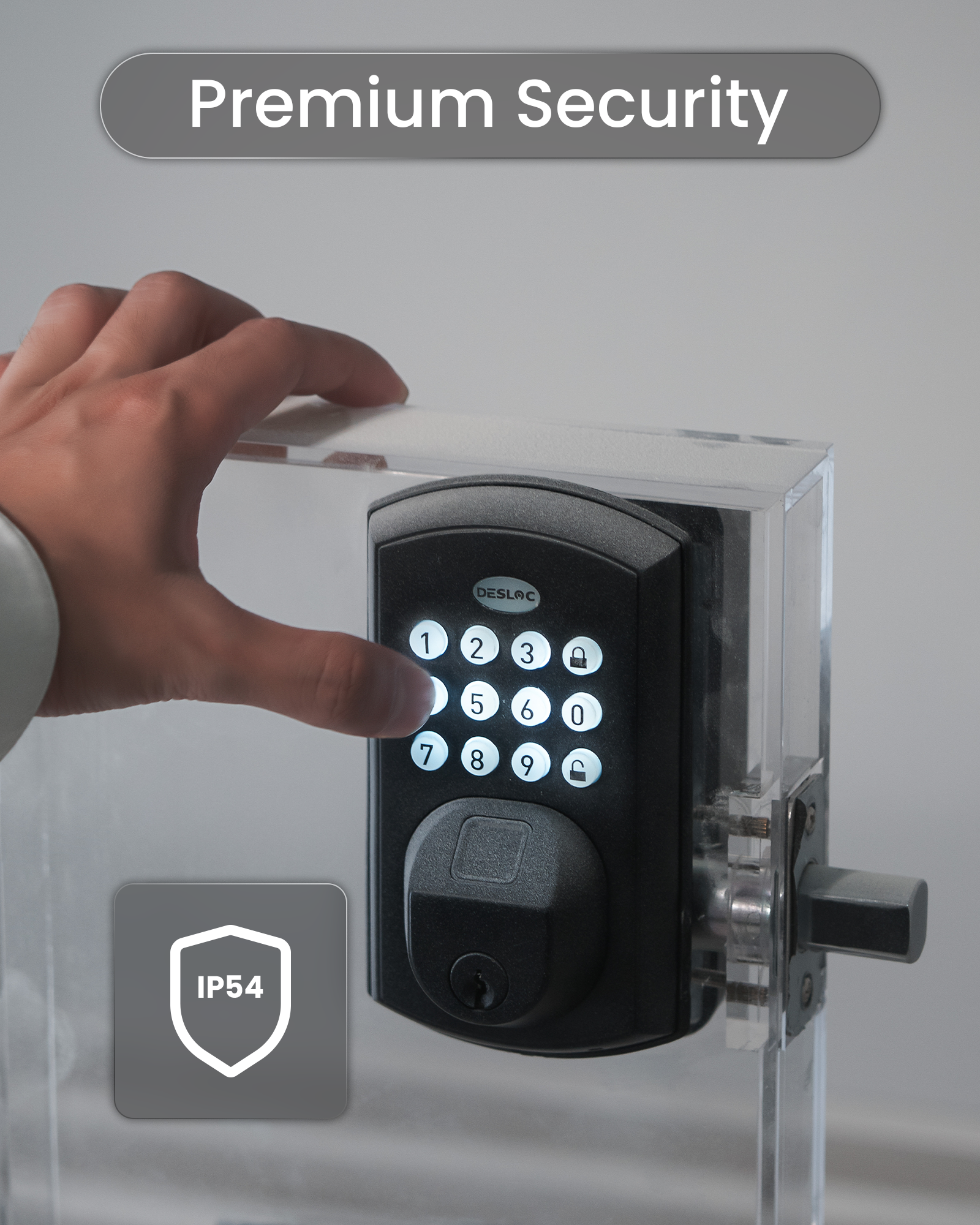 DESLOC A100F Electronic Keypad Door Lock with Handle Set - DESLOC
