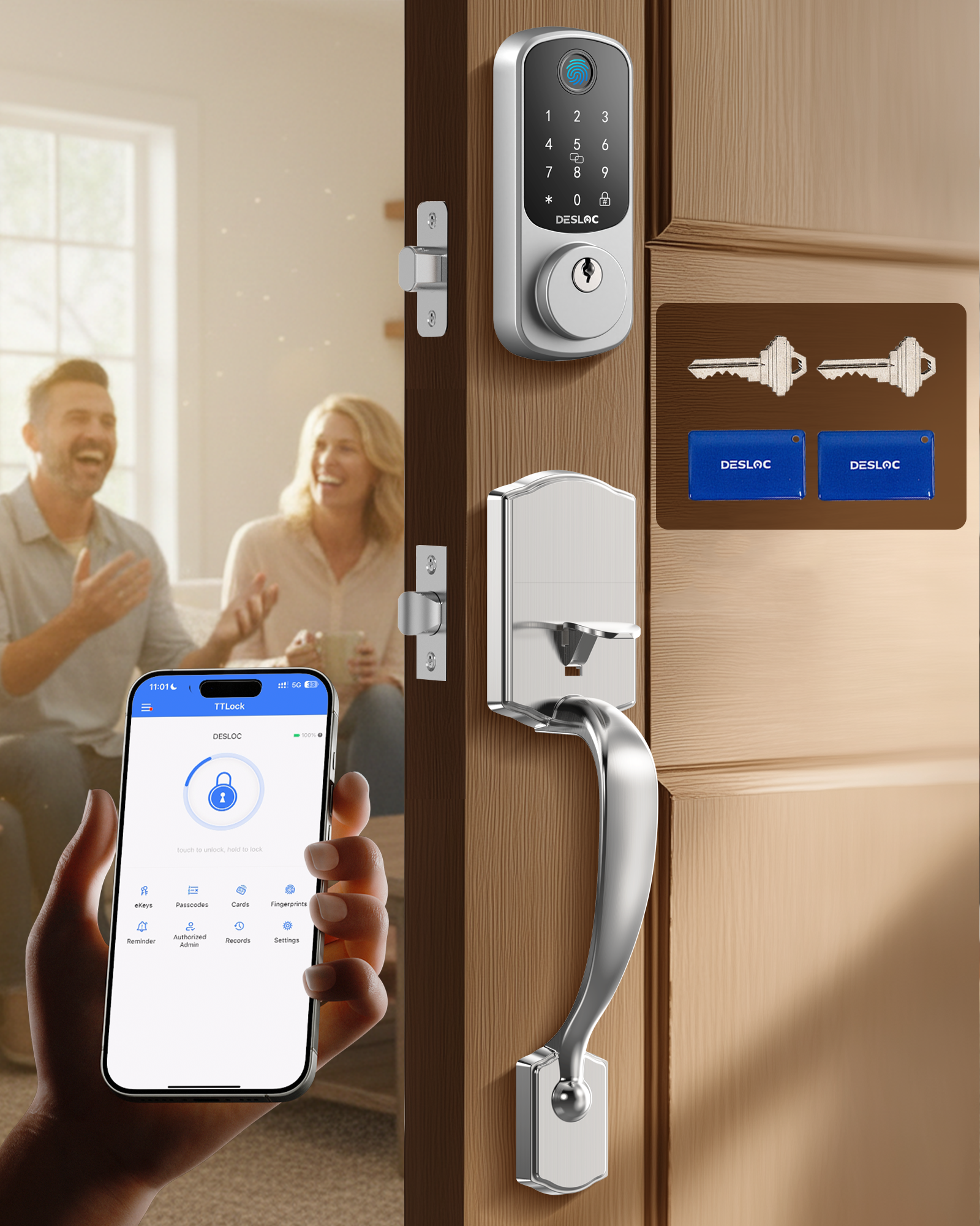 DESLOC Smart Lock B200 with Handle Set