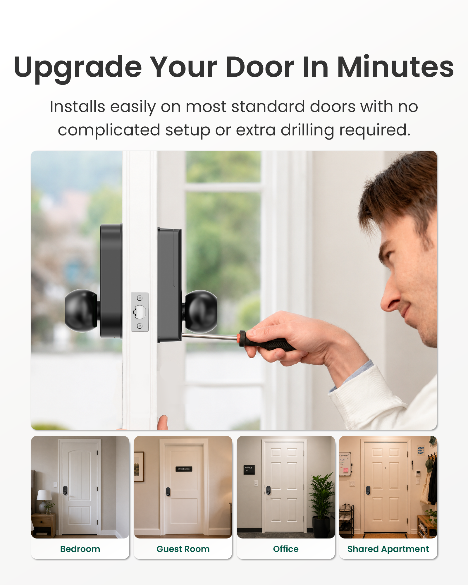 DESLOC D212 Smart Fingerprint Door Knob with Built-in WiFi
