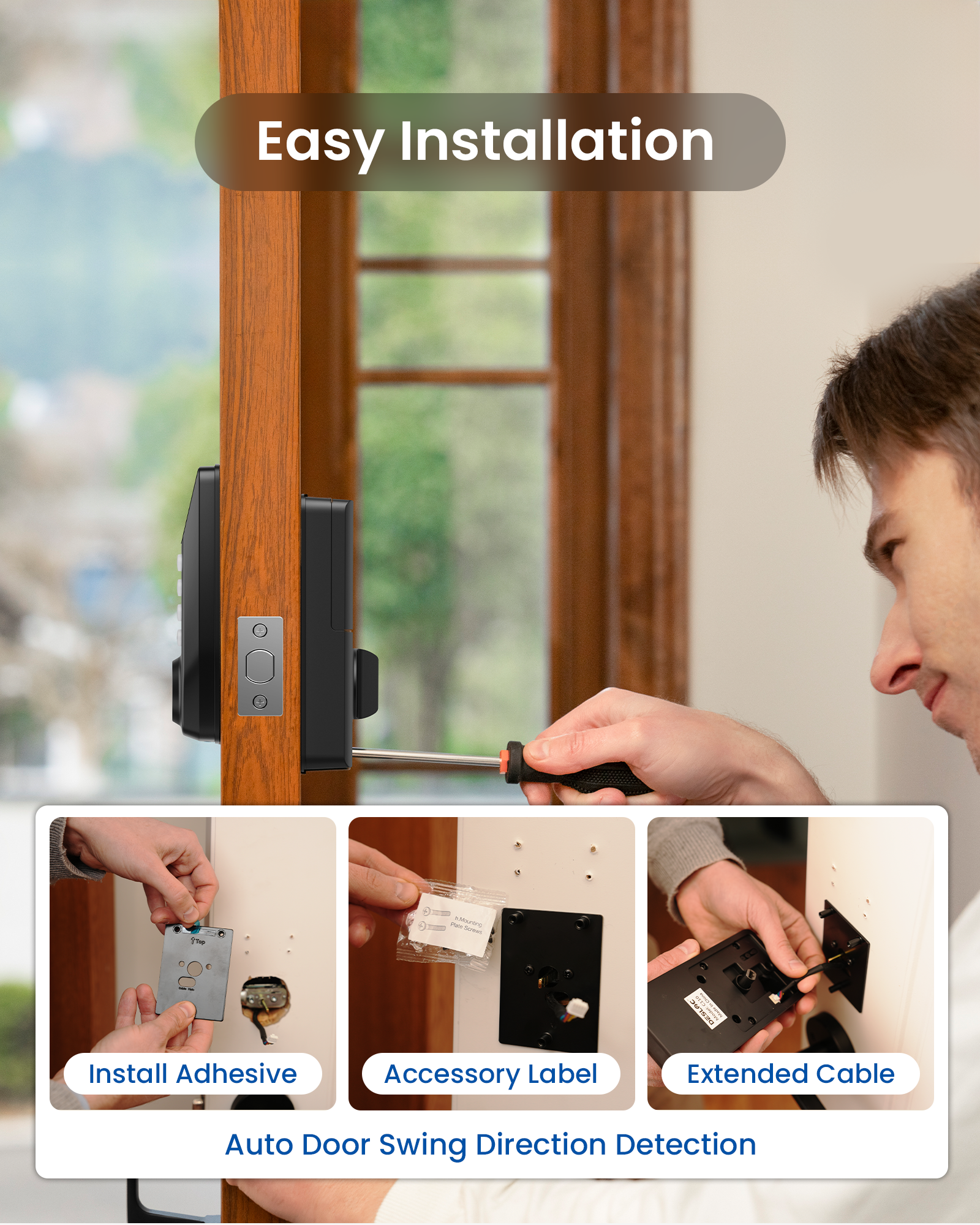 DESLOC C110 Fingerprint Smart Lock with LockVue Display Screen