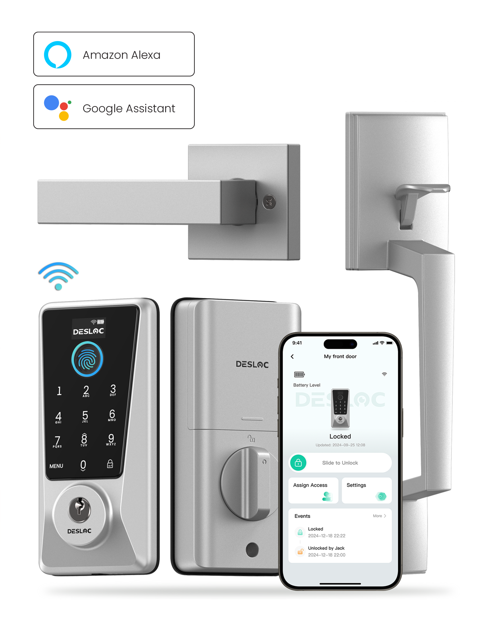 DESLOC D110 Plus Smart Lock with Handle Set