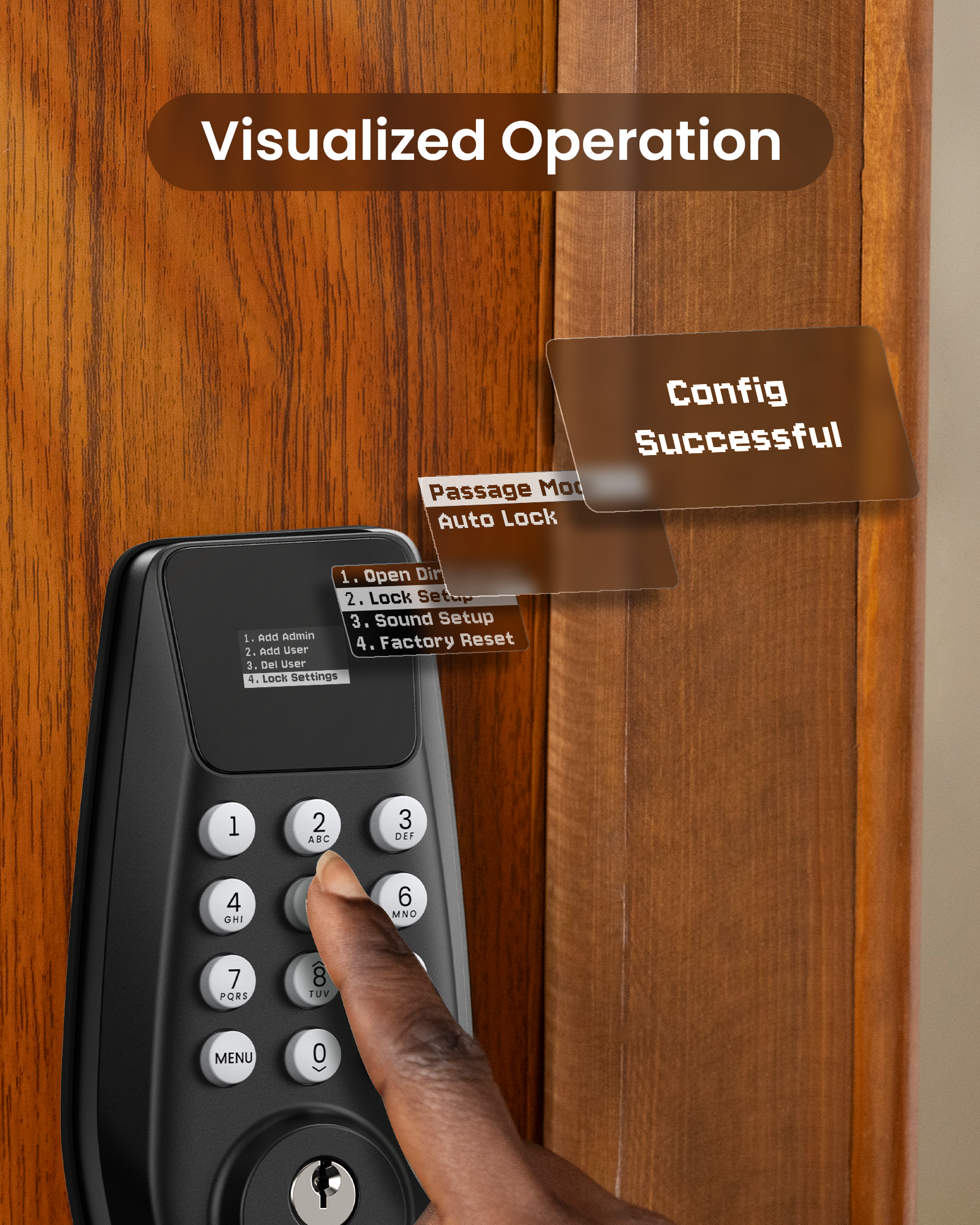 DESLOC C100 Smart Lock Deadbolt with LockVue Display Screen