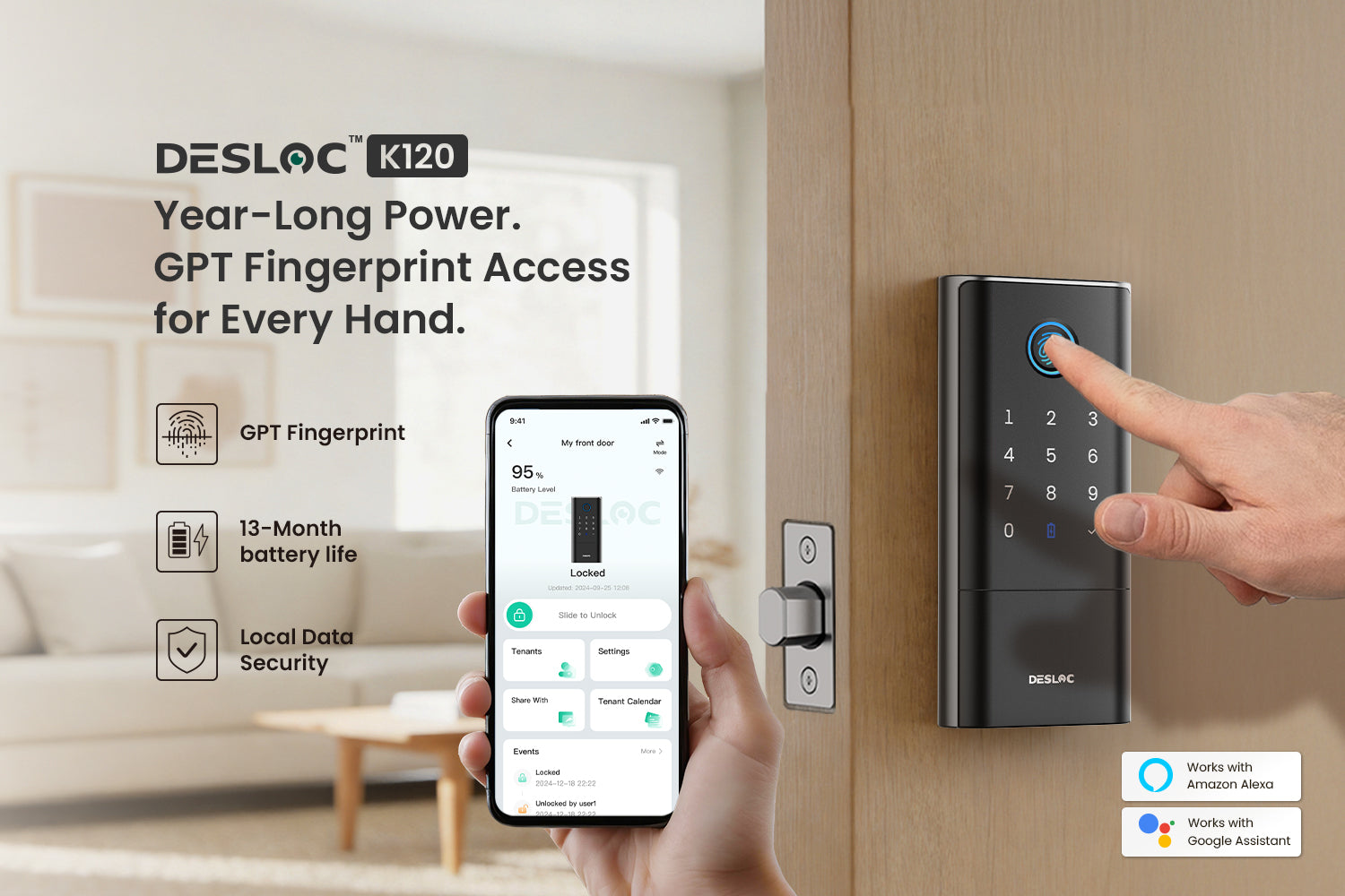 K120 with GPT Fingerprint Access and Year-Long Power