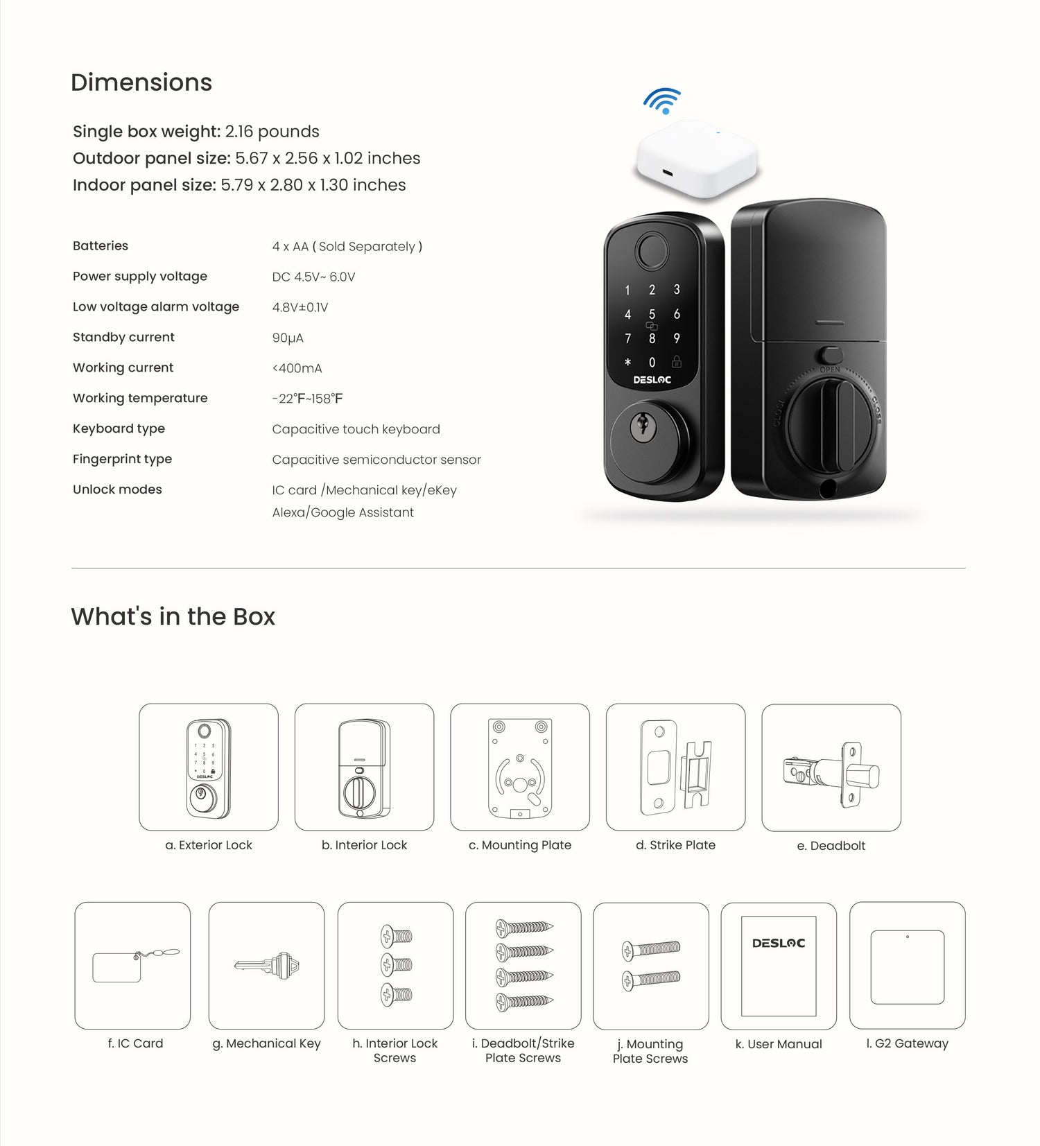 Modern Home Access Made Simple with DESLOC Fingerprint Technology
