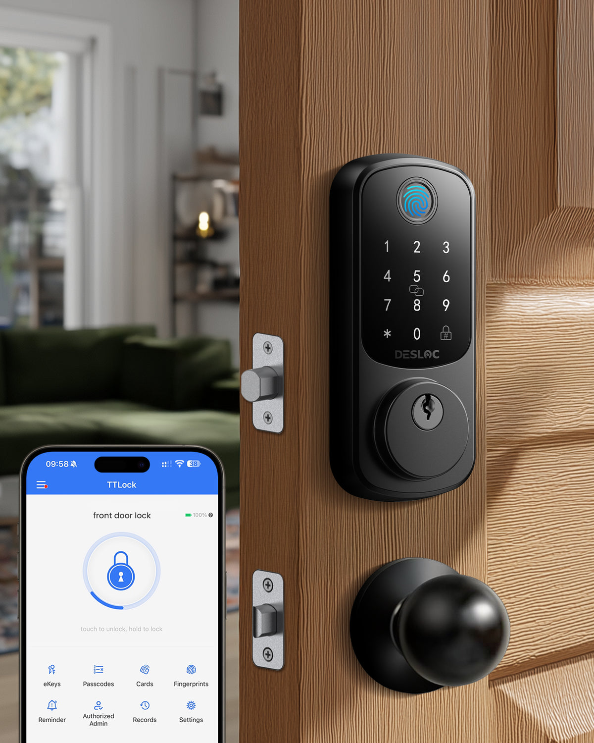 Best Keyless Entry Door Lock B200 with 2 Lever Handles | DESLOC