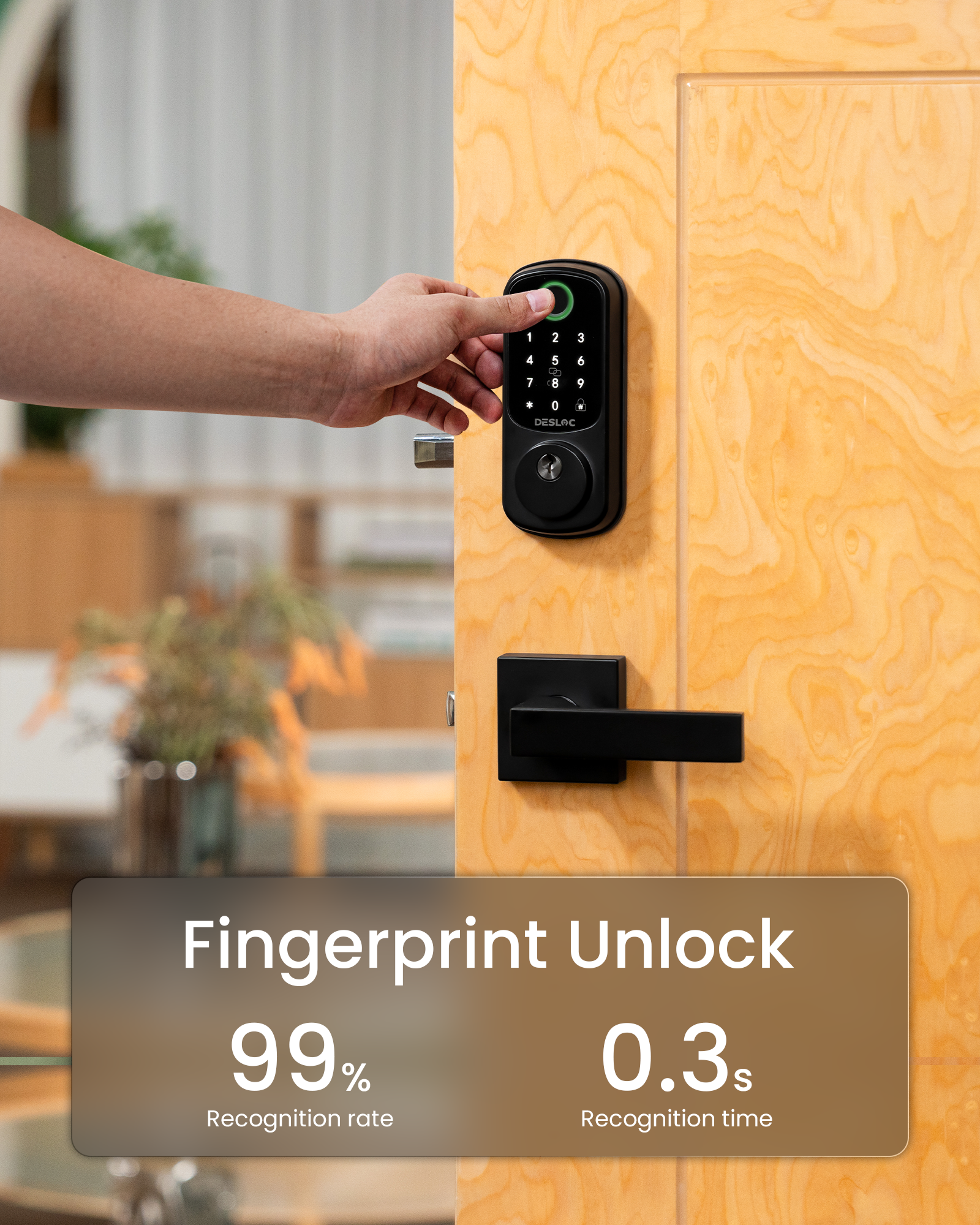 [Pre Sale] DESLOC B200 Fingerprint Smart Door Lock with 2 Lever Handles