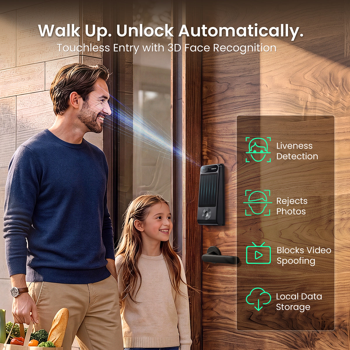 DESLOC Self-Charging Solar Smart Lock V150 Plus