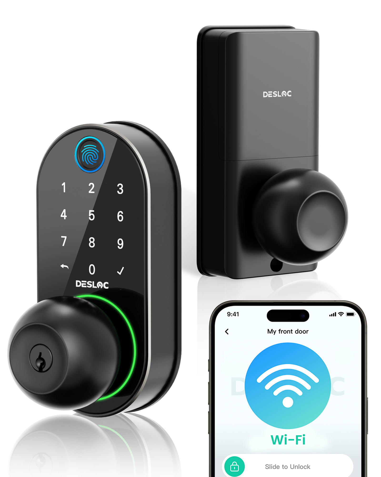DESLOC D212 Smart Fingerprint Door Knob with Built-in WiFi