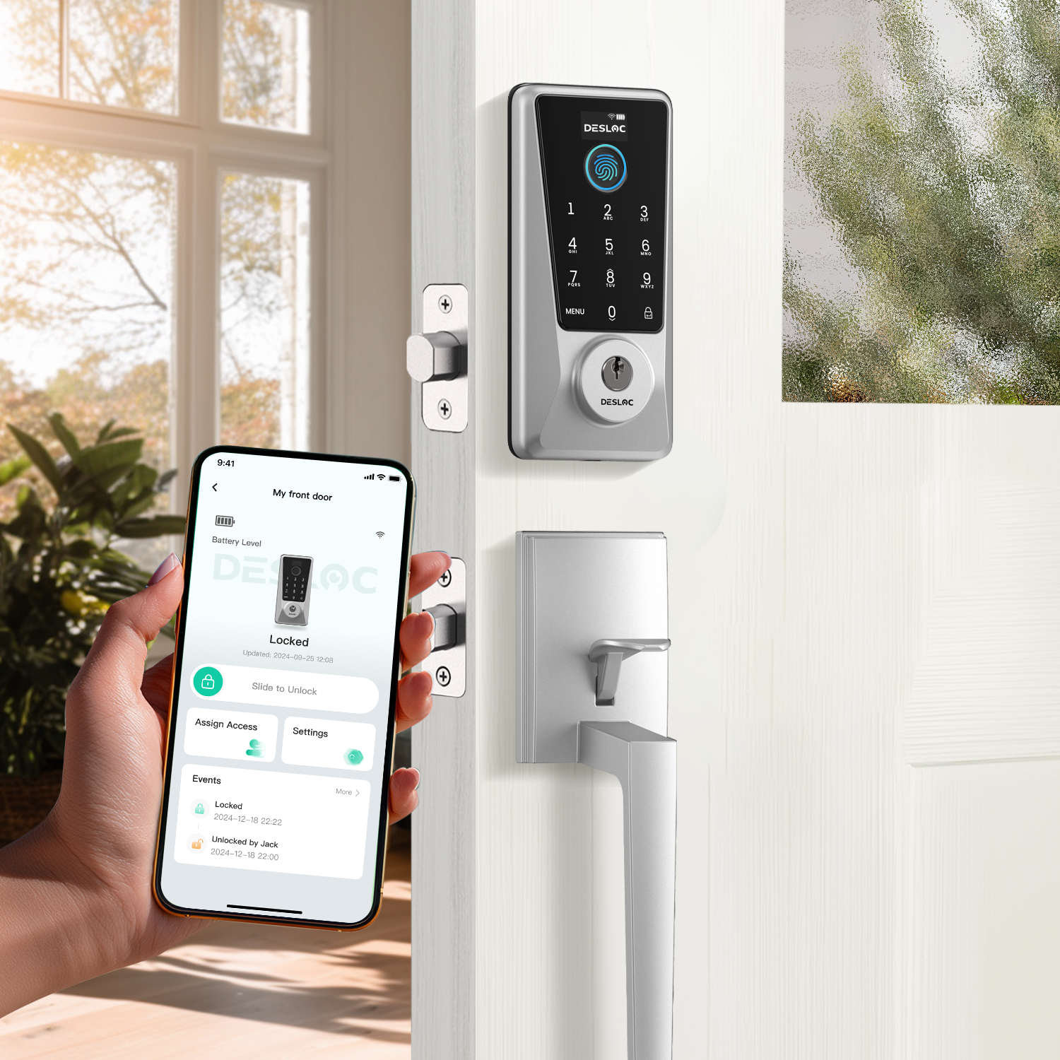 DESLOC D110 Plus Smart Lock with Handle Set