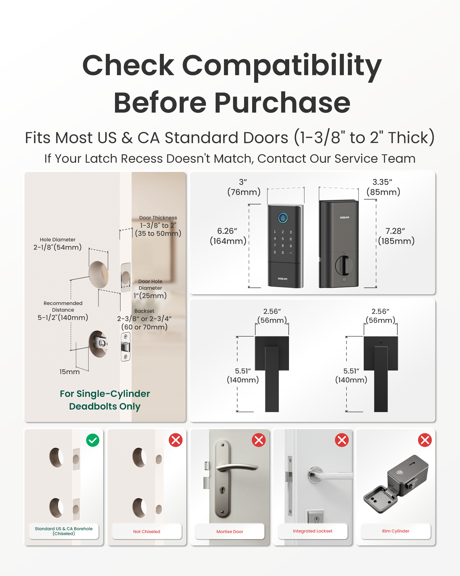 DESLOC Smart Lock K120 with Lever Handles