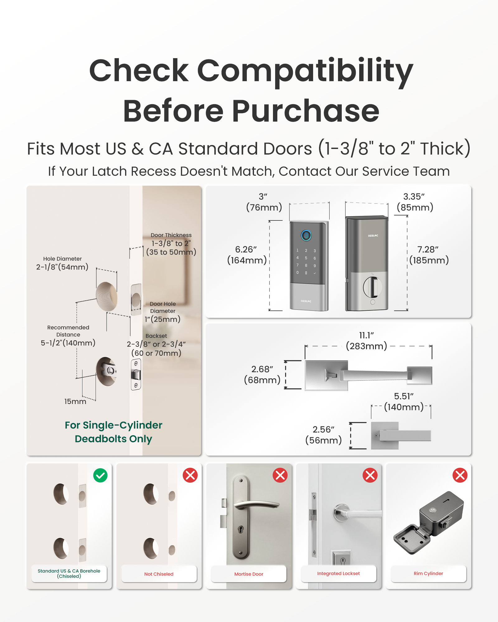 DESLOC Smart Lock K120 with Handle Set