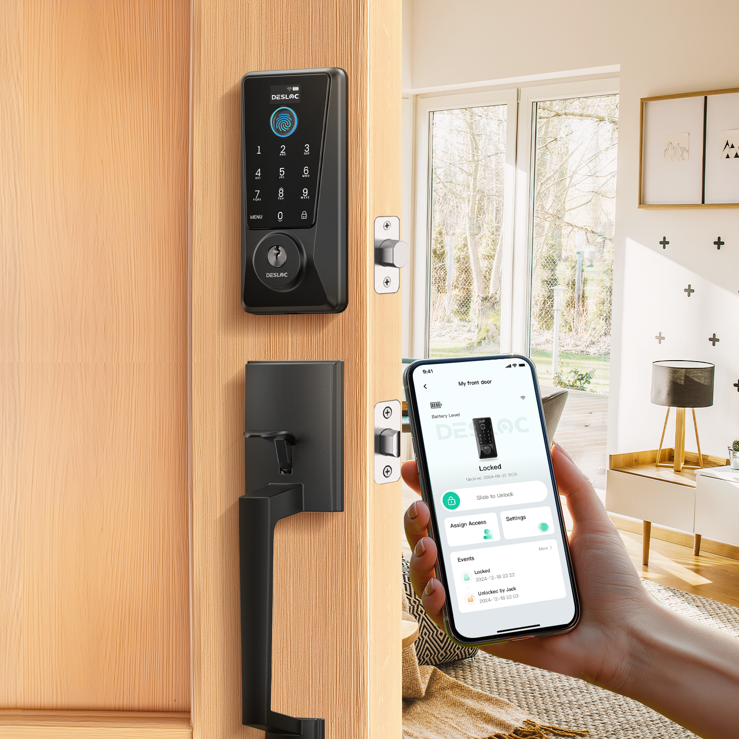 DESLOC D110 Plus Smart Lock with Handle Set