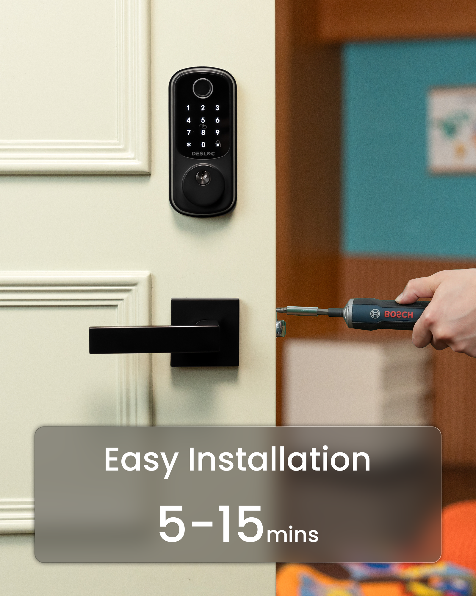 [Pre Sale] DESLOC B200 Fingerprint Smart Door Lock with 2 Lever Handles