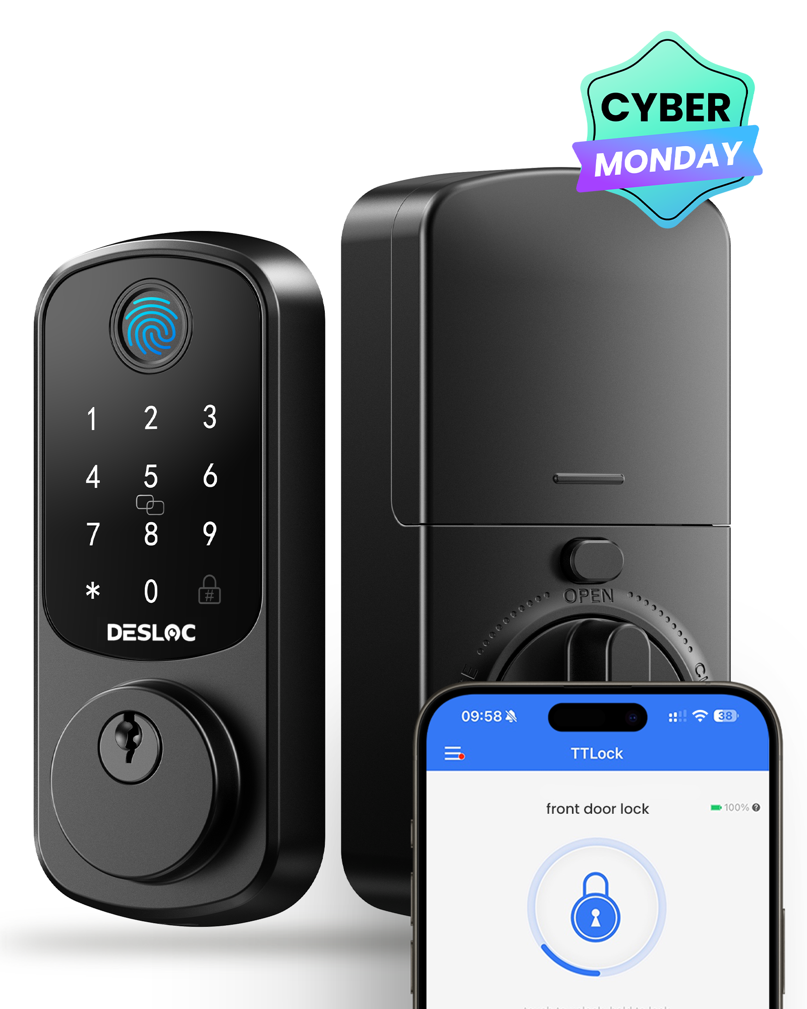 DESLOC Smart Lock B200 Fingerprint Smart Door Lock for Home