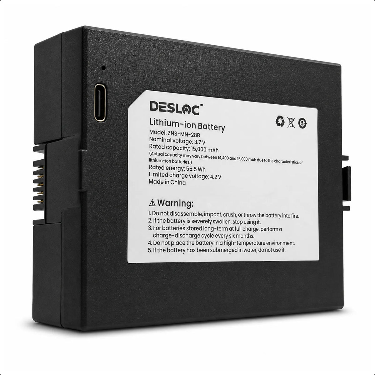 DESLOC 15,000mAh Rechargeable Lithium-Ion Battery