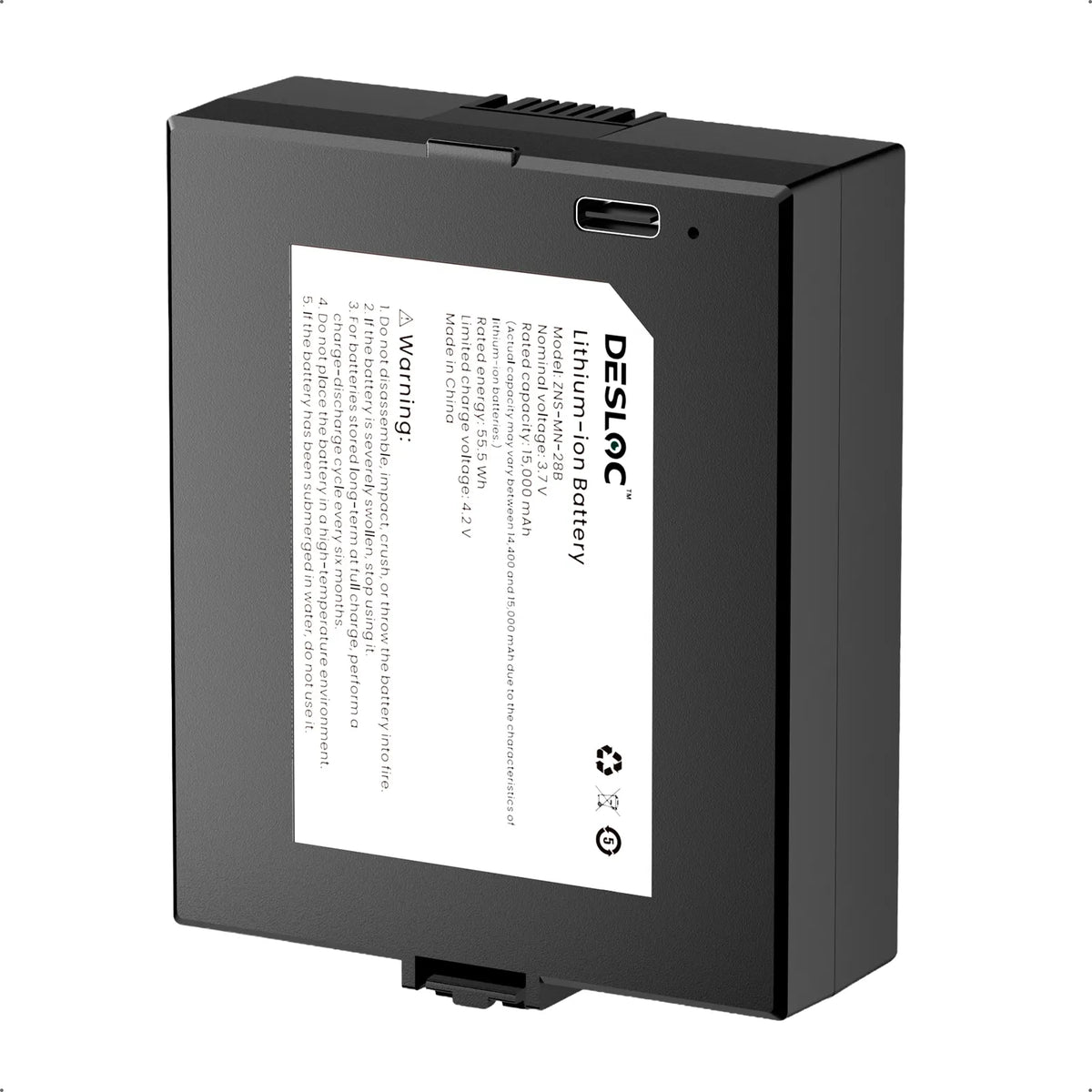 DESLOC 15,000mAh Rechargeable Lithium-Ion Battery