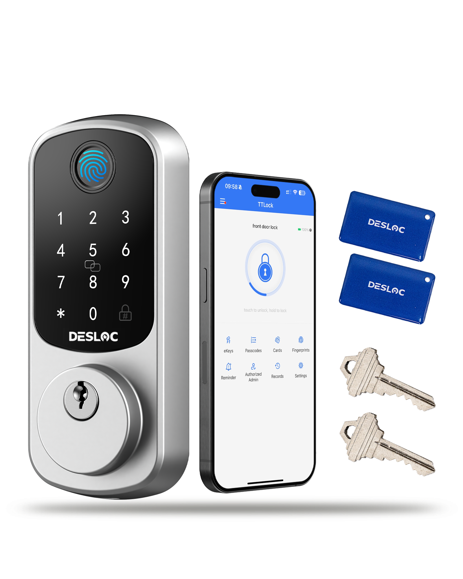 DESLOC Smart Lock B200 Fingerprint Smart Door Lock for Home