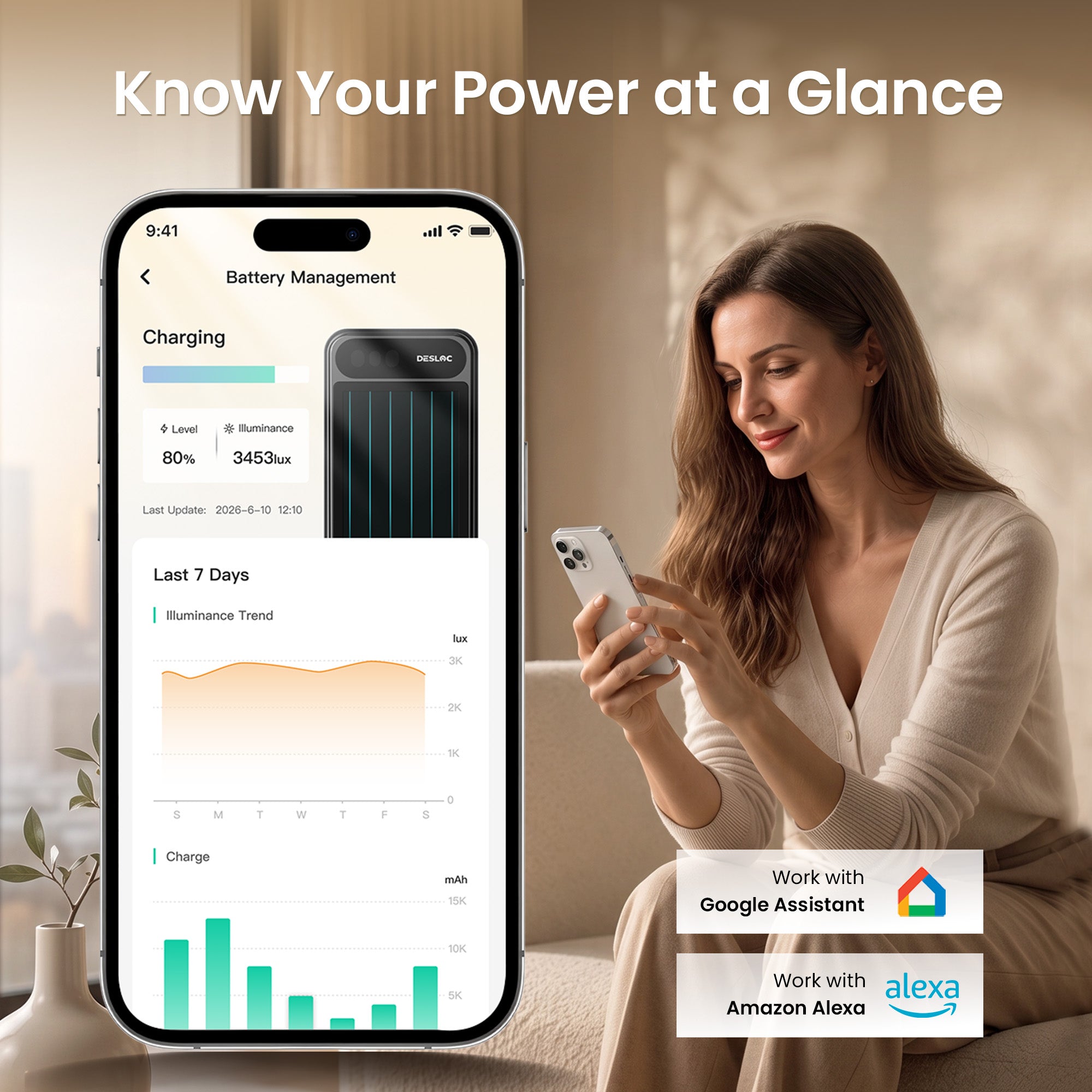 DESLOC V150 Plus Self-Charging Solar Smart Lock